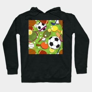 Sport ball seamless pattern Hoodie